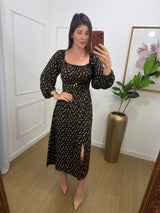 Vestido Camponesa manga longa