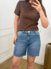 Bermuda Jeans Reta