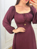Vestido Camponesa manga longa