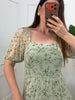 Vestido Cassiane manga curta