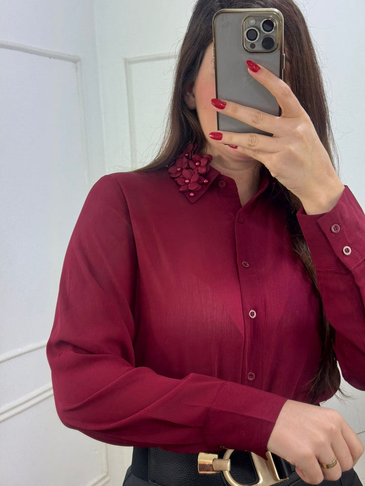 Camisa Flor - MADAME KA MODA FEMININA