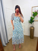 Vestido Cassiane manga curta