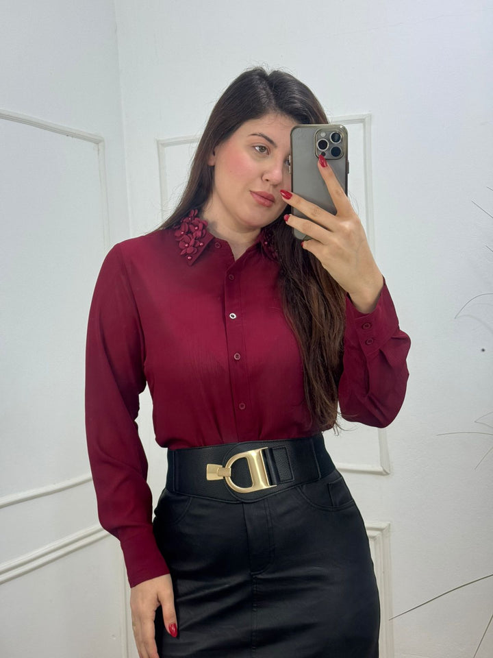 Camisa Flor - MADAME KA MODA FEMININA