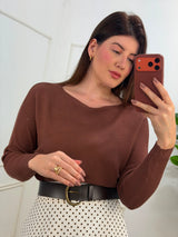 Blusa tricô modal