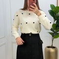 Blusa tricô coração