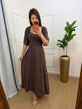 Vestido risca de giz