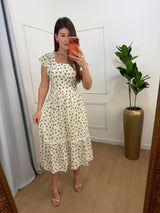 Vestido guippir estampado