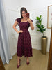 Vestido guippir estampado