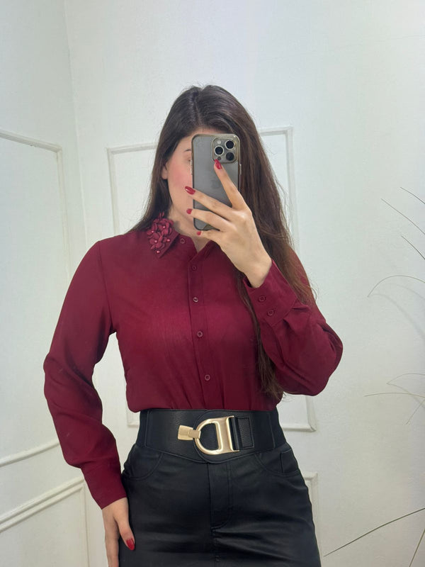 Camisa Flor - MADAME KA MODA FEMININA