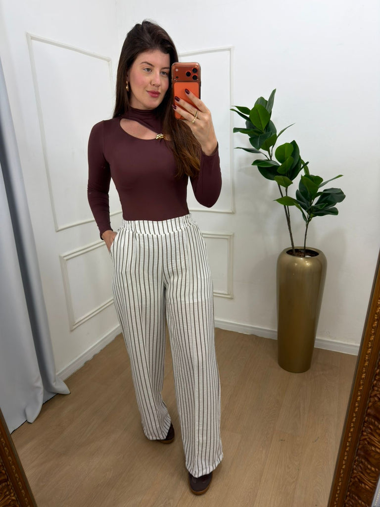 Calça listrada