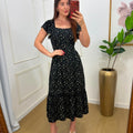 Vestido guippir estampado