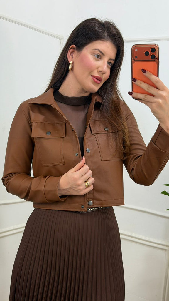 Jaqueta couro PU