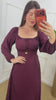 Vestido Camponesa manga longa